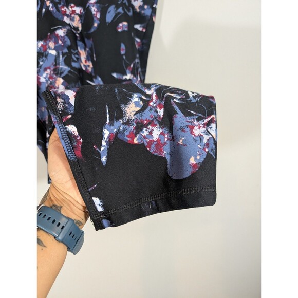 LIVI Womens Floral High Waist Cropped Leggings Plus Sz 26/28 Yoga Gym Training - Picture 4 of 7